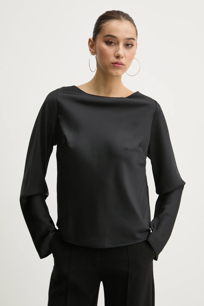 Blúzka Abercrombie & Fitch KI140.4565.900 čierna AW24