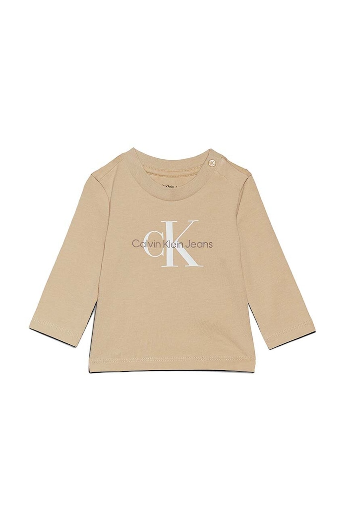 Calvin Klein Jeans Longsleeve dziecięcy beżowy IN0IN00005.G.9BYH