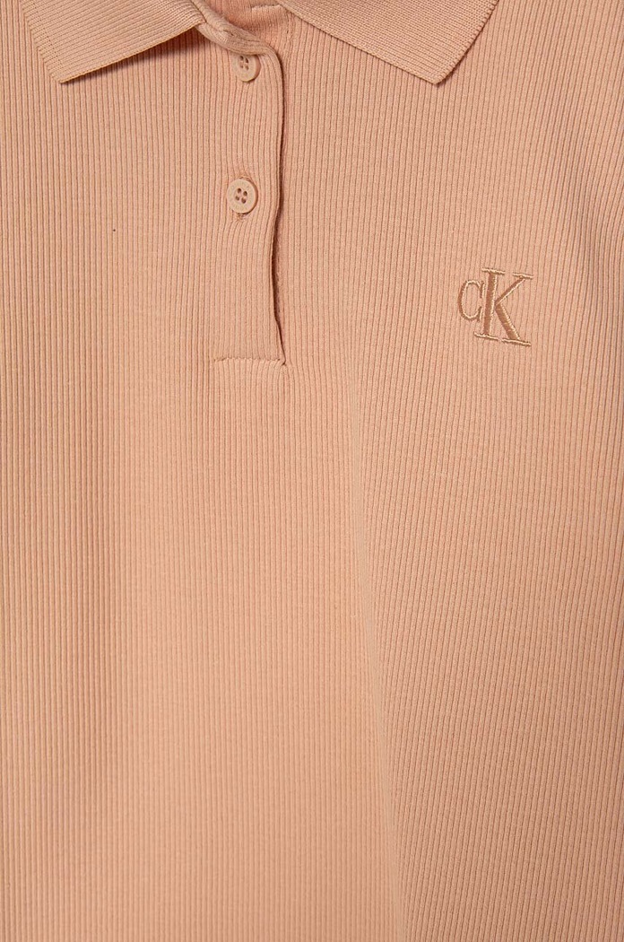 Dziewczynka Calvin Klein Jeans longsleeve dziecięcy IG0IG02533.9BYH. pomarańczowy