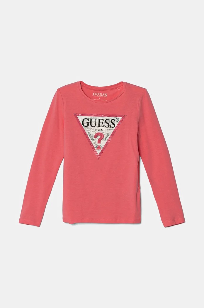 Guess longsleeve dziecięcy różowy J2YI50.K6YW1.9BYH