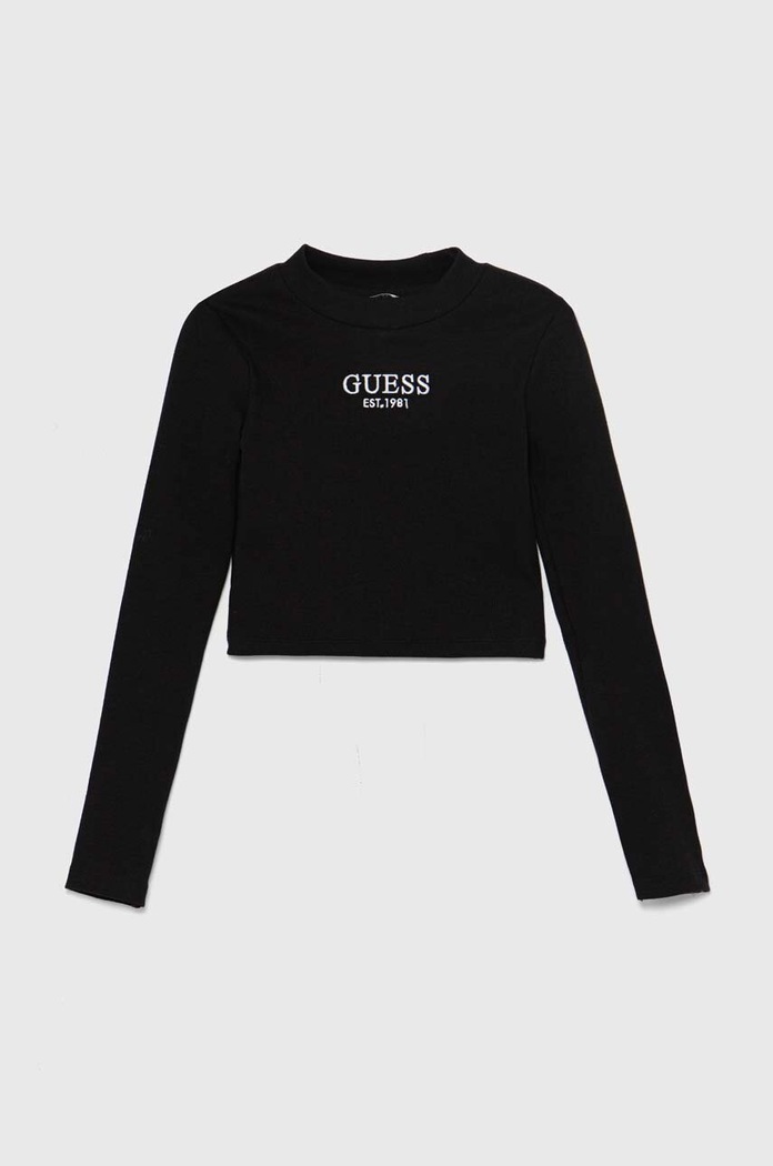 Dětské tričko s dlouhým rukávem Guess s elastanem černá J4YI49.KBZP4.9BYH