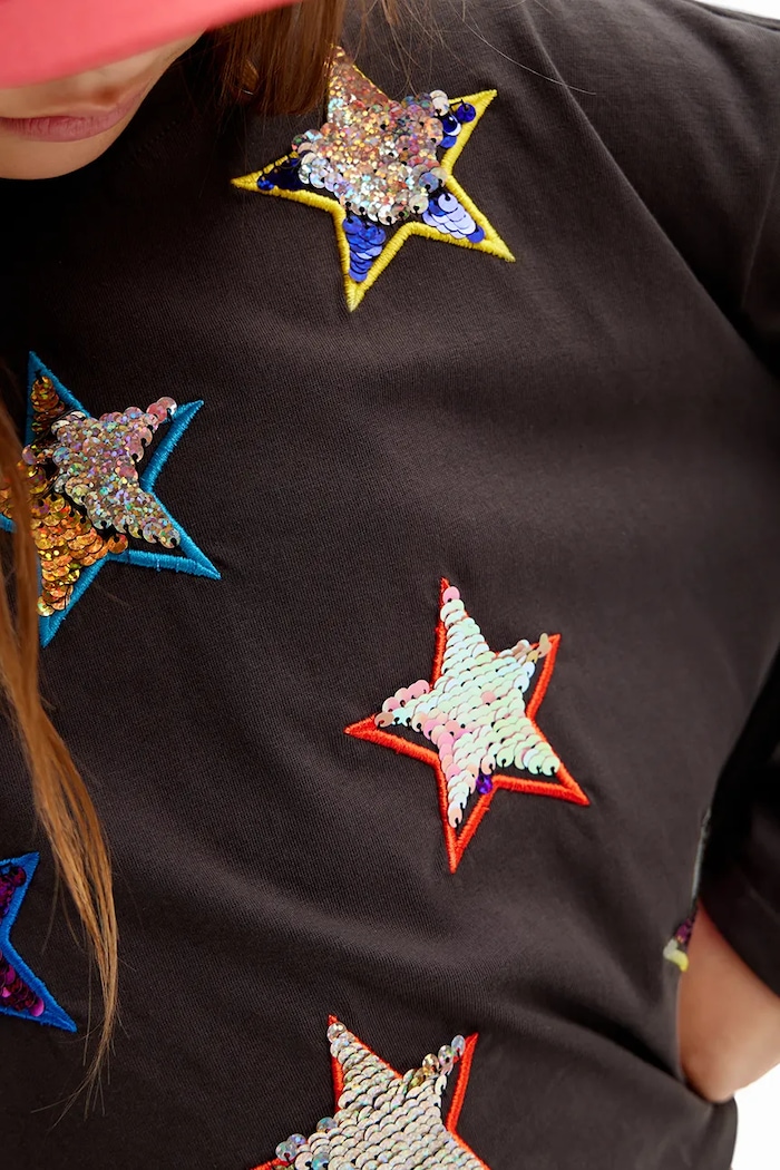 Desigual longsleeve bawełniany dziecięcy 24WGTK03 czarny