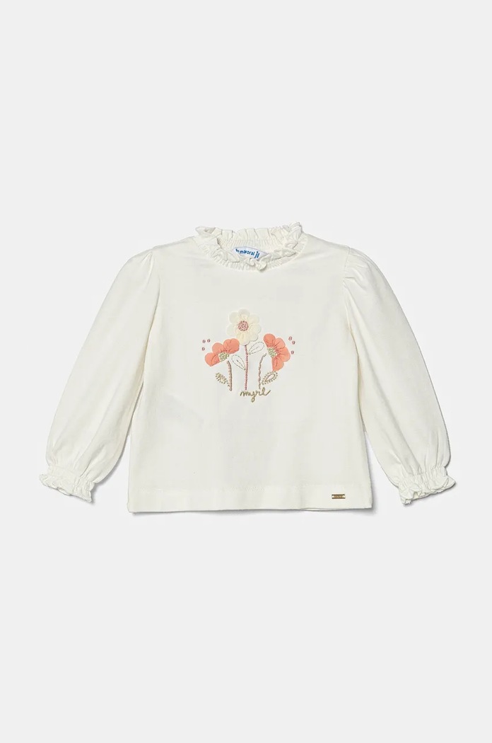 Mayoral longsleeve niemowlęcy z elastanem biały 2045.4C.Baby.9BYH