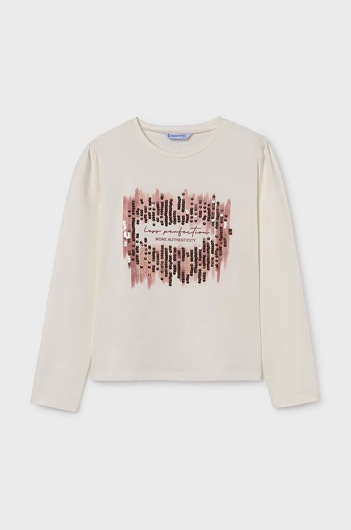 Mayoral longsleeve dziecięcy nadruk różowy 7003.8A.Junior.9BYH