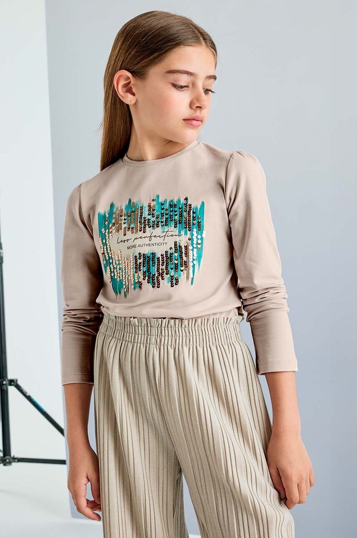 Mayoral longsleeve dziecięcy nadruk niebieski 7003.8A.Junior.9BYH