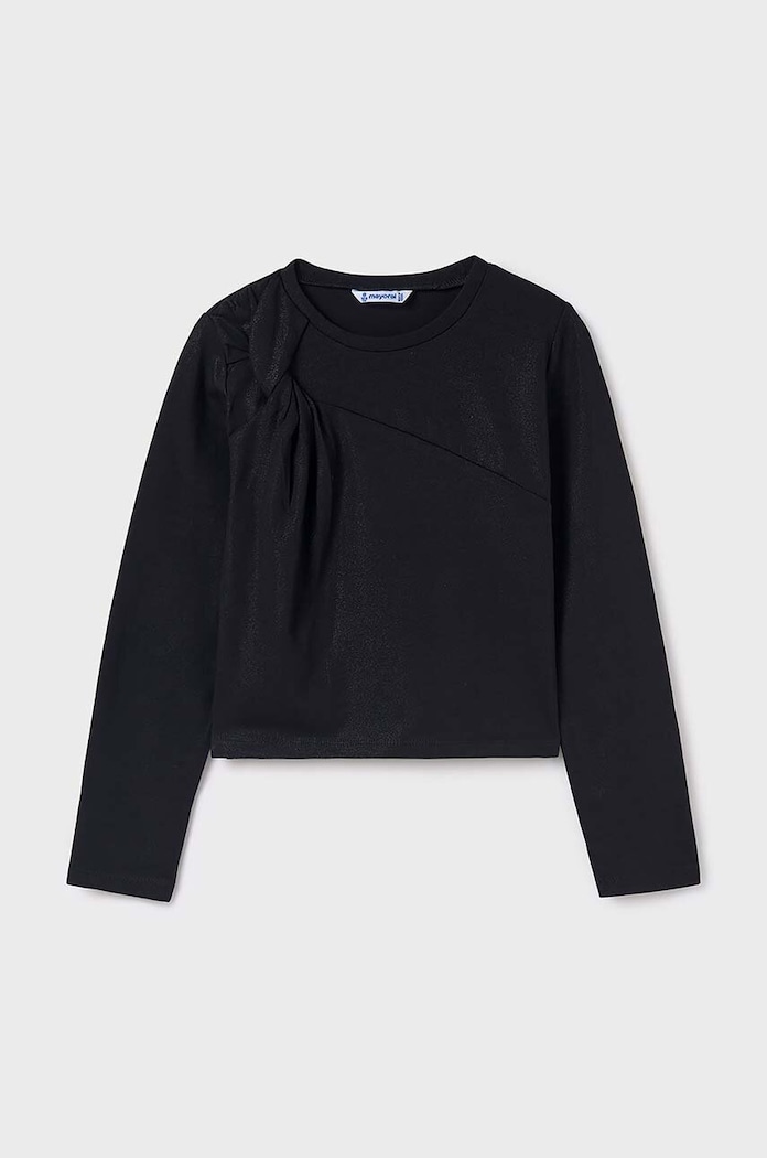 Mayoral longsleeve dziecięcy z elastanem czarny 7007.8B.Junior.9BYH