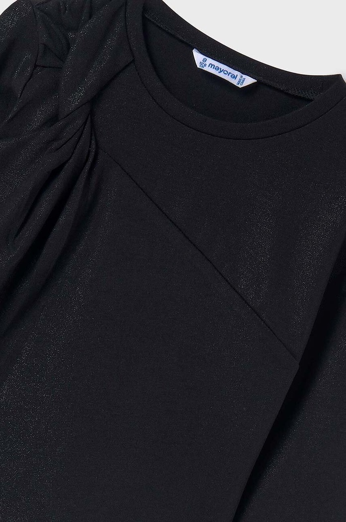Mayoral longsleeve dziecięcy 7007.8B.Junior.9BYH czarny AW24