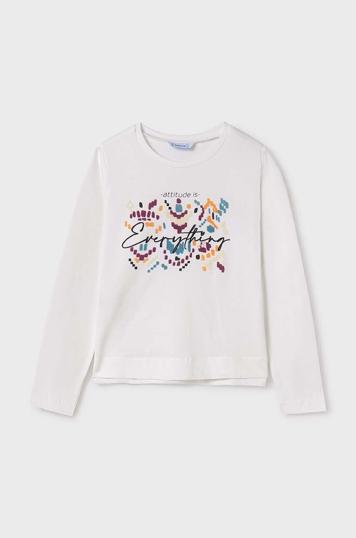 Mayoral longsleeve dziecięcy nadruk fioletowy 7015.8F.Junior.9BYH