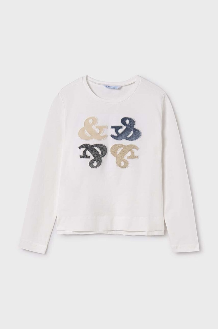 Mayoral longsleeve dziecięcy nadruk niebieski 7015.8F.Junior.9BYH