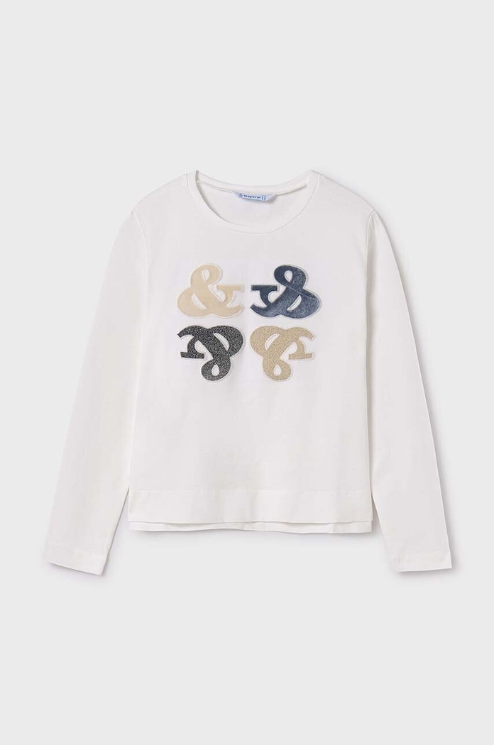 Mayoral longsleeve dziecięcy nadruk niebieski 7015.8F.Junior.9BYH