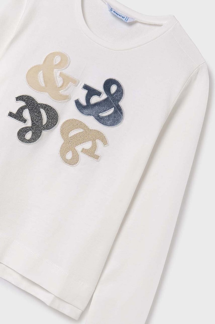 Mayoral longsleeve dziecięcy 7015.8F.Junior.9BYH niebieski AW24