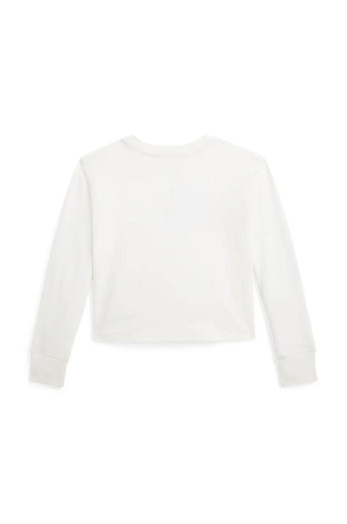 Παιδικό βαμβακερό μακρυμάνικο Polo Ralph Lauren 312952100002 λευκό AW24