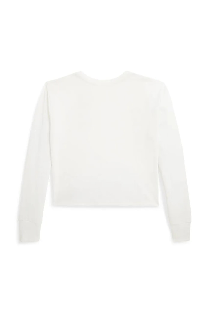 Otroška bombažna majica z dolgimi rokavi Polo Ralph Lauren 313952100002 bela AW24
