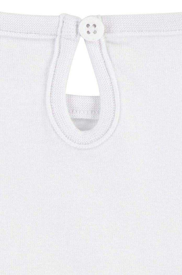 Fete Levi's longsleeve din bumbac pentru bebeluși BATWING LS PUFF DETAIL TOP 1EL412 alb