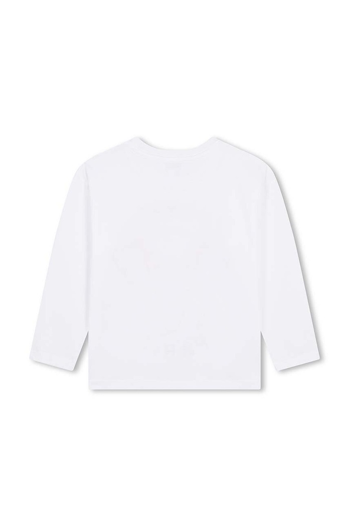 Dječja pamučna majica dugih rukava Kenzo Kids K60706.114.150 bijela AW24