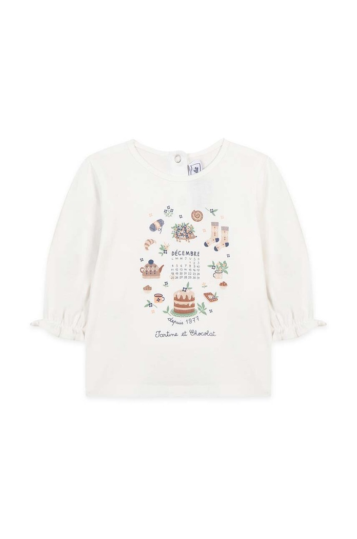 Μακρυμάνικο μωρού Tartine et Chocolat TZ10021.67.74 λευκό AW24