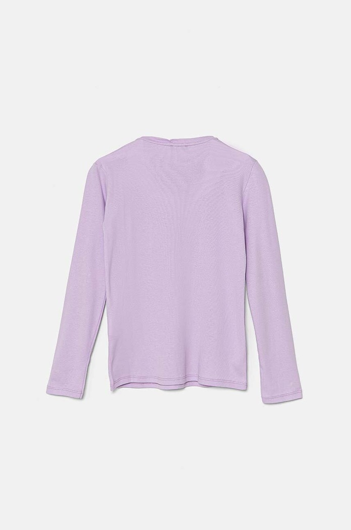 United Colors of Benetton Longsleeve bawełniany dziecięcy 3I9WC10JR.G.Seasonal fioletowy AW24