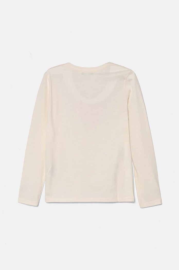 United Colors of Benetton Longsleeve bawełniany dziecięcy 3I1XC10KB.G.Seasonal beżowy AW24