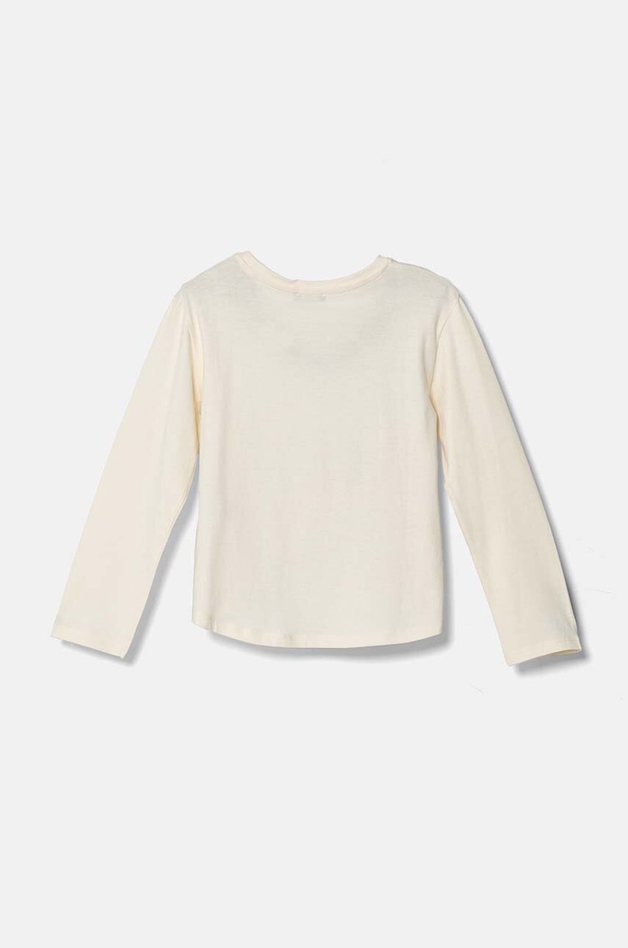 United Colors of Benetton Longsleeve bawełniany dziecięcy 3I1XC10KC.G.Seasonal beżowy AW24