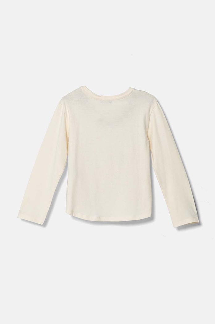 United Colors of Benetton Longsleeve bawełniany dziecięcy 3I1XC10KC.G.Seasonal beżowy AW24