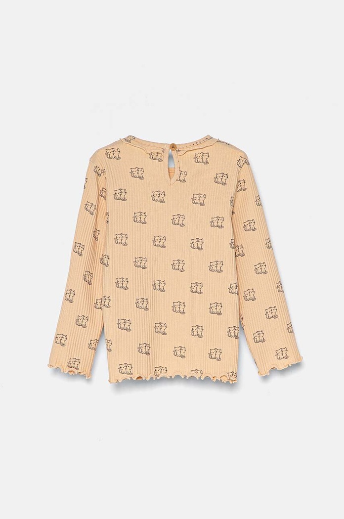 Dětské tričko s dlouhým rukávem United Colors of Benetton 36LKG10FF.P.Seasonal oranžová AW24