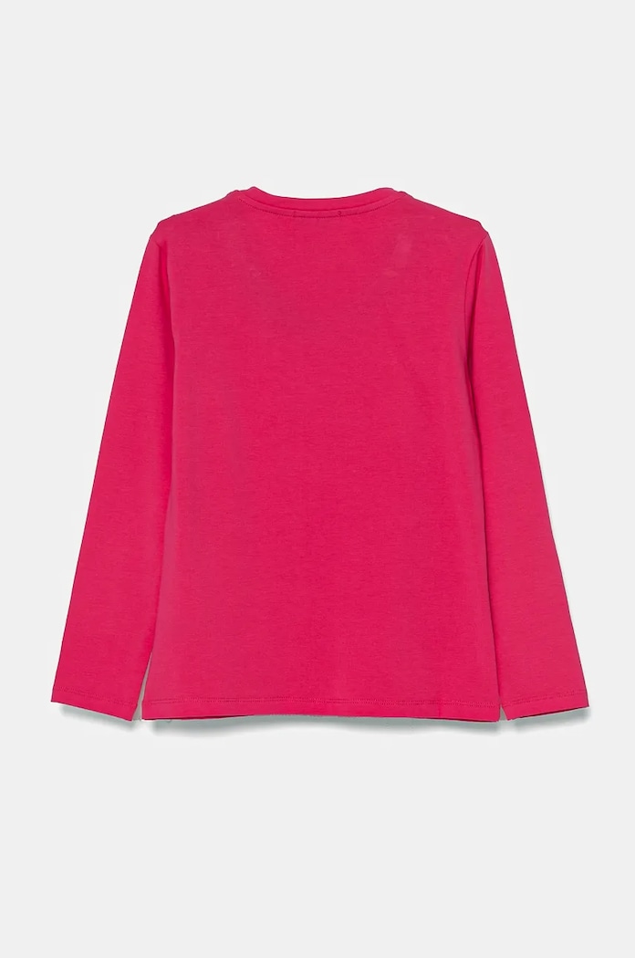 Pinko Up longsleeve copii F4PIJGTH066 roz AW24