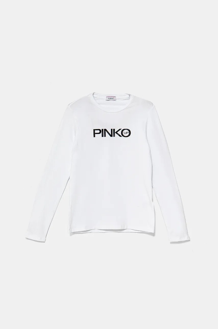 Детска блуза с дълги ръкави Pinko Up еластичен бял F4PIJGTH151