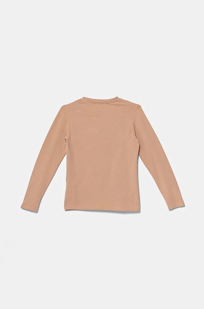 Pinko Up longsleeve bawełniany dziecięcy F4PIJGTH151 pomarańczowy AW24