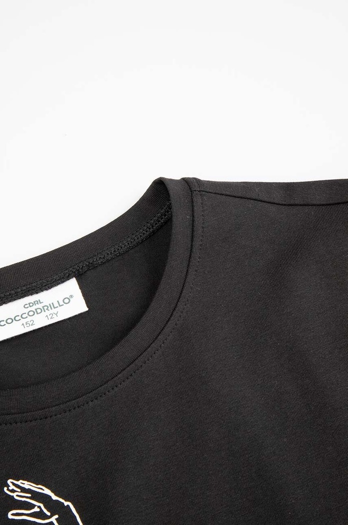Dziewczynka Coccodrillo longsleeve dziecięcy ZC4143101VGA czarny