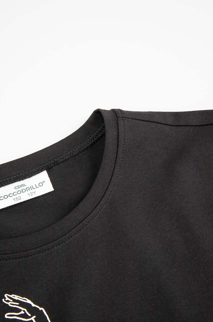 Dziewczynka Coccodrillo longsleeve dziecięcy ZC4143101VGA czarny