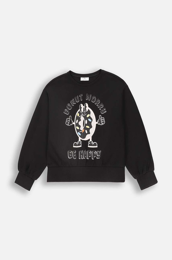 Coccodrillo longsleeve dziecięcy z elastanem czarny ZC4143102CGK