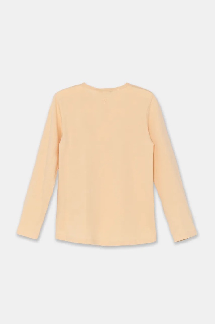 United Colors of Benetton Dětské bavlněné tričko s dlouhým rukávem United Colors of Benetton 3I1XG10FJ.P.Seasonal oranžová AW24