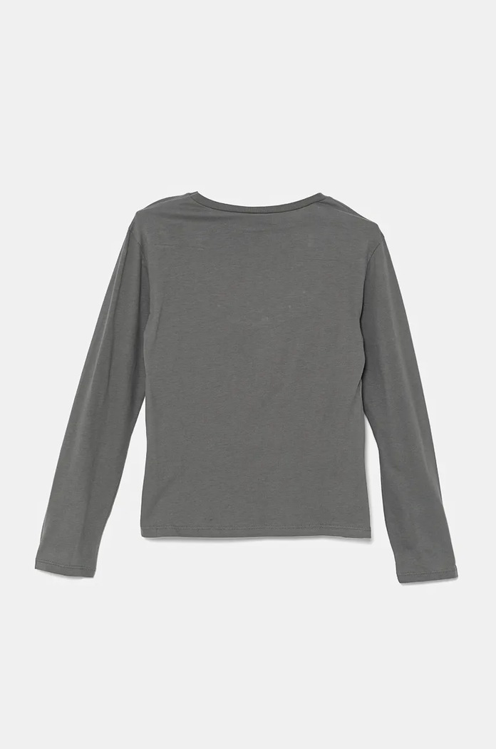 United Colors of Benetton longsleeve din bumbac pentru copii 3ATNC10ML.G.Seasonal gri AW24