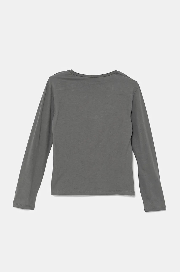 United Colors of Benetton longsleeve din bumbac pentru copii 3ATNC10ML.G.Seasonal gri AW24