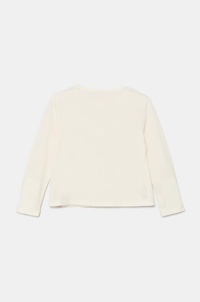 United Colors of Benetton longsleeve bawełniany dziecięcy 3ATNG10HJ.P.Seasonal beżowy AW24