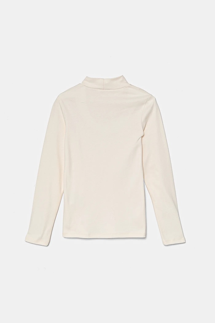 United Colors of Benetton longsleeve bawełniany dziecięcy 3AOUC201O.G.G.Seasonal beżowy AW24