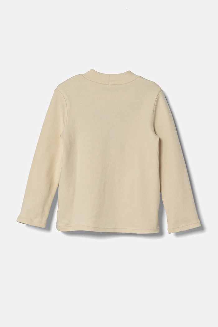 Dječja pamučna majica dugih rukava United Colors of Benetton 3AOUG10H3.P.Seasonal bež AW24