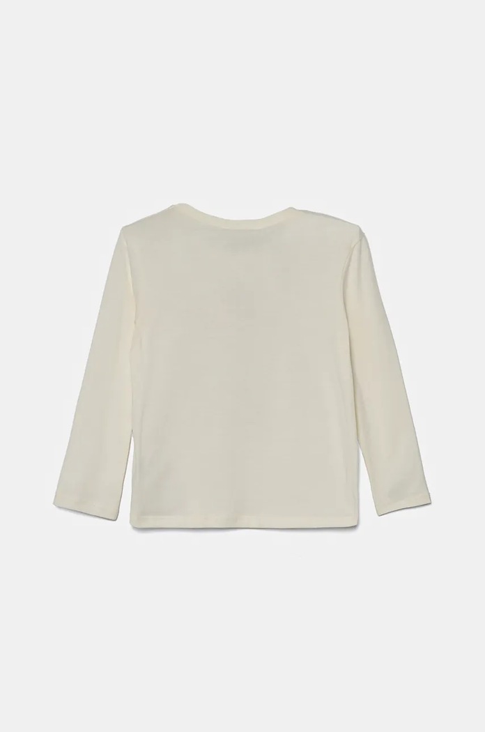 Dječja pamučna majica dugih rukava United Colors of Benetton 3ATNG10GQ.P.Seasonal bež AW24