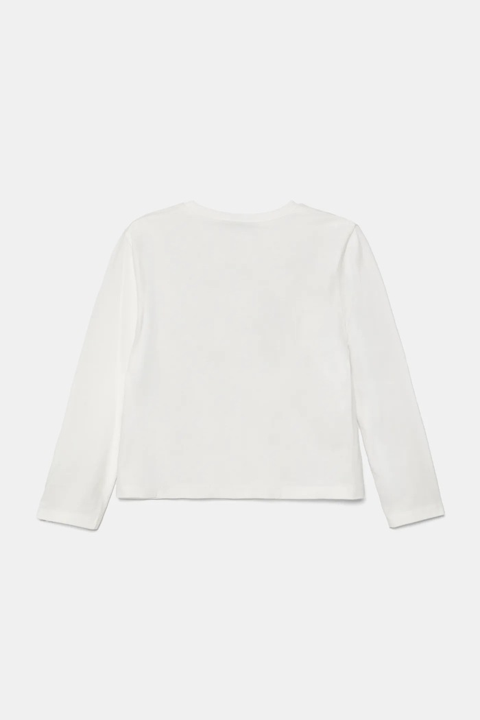 Dětské bavlněné tričko s dlouhým rukávem United Colors of Benetton 3VR5G10JA.P.Seasonal bílá AW24