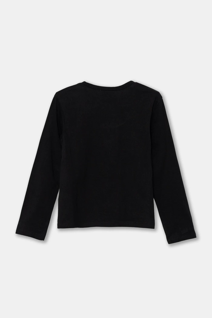 Παιδικό βαμβακερό μακρυμάνικο United Colors of Benetton 3VR5G10JA.P.Seasonal μαύρο AW24