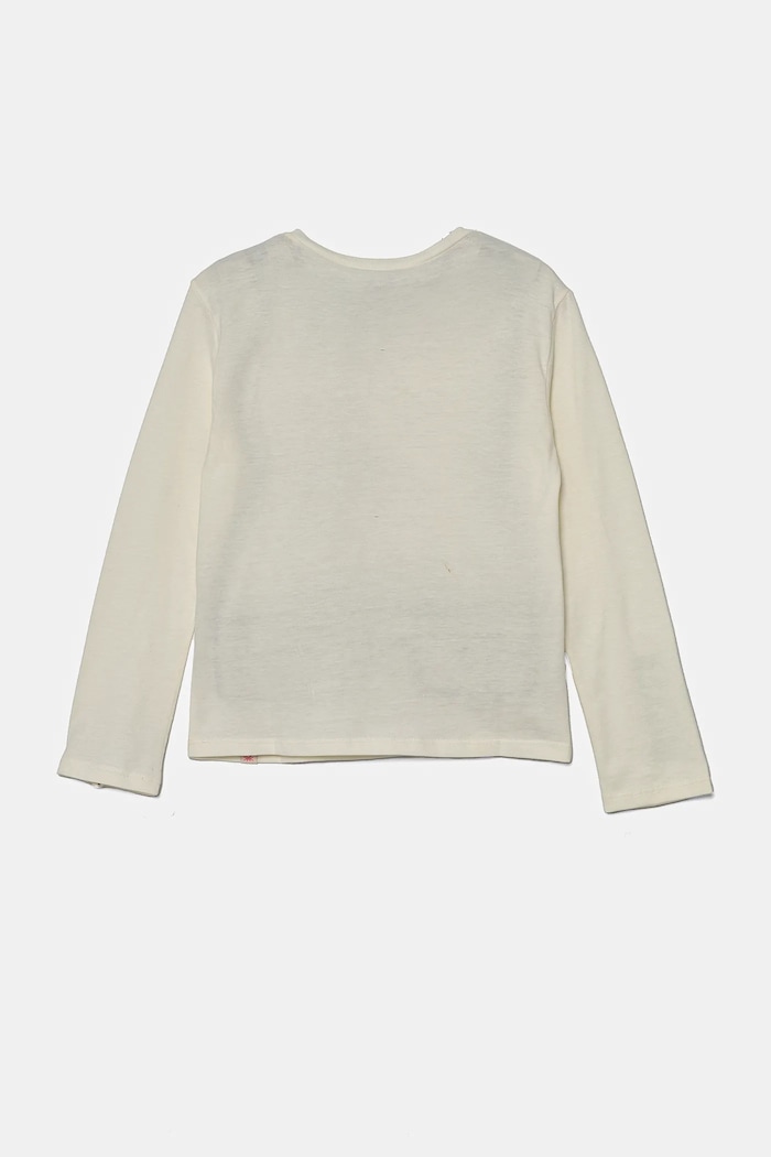 United Colors of Benetton longsleeve din bumbac pentru copii 3VR5C10OJ.G.Seasonal bej AW24