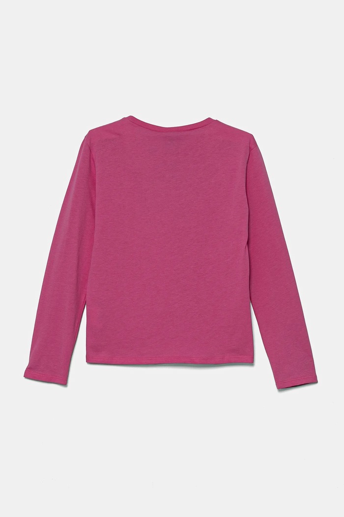 United Colors of Benetton longsleeve bawełniany dziecięcy 3VR5C10OJ.G.Seasonal fioletowy AW24