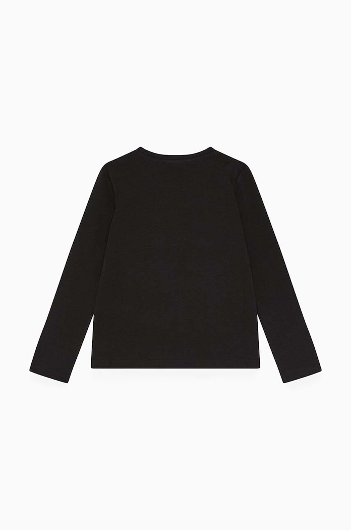 Dětské tričko s dlouhým rukávem Patrizia Pepe J061 7M0867 černá AW24