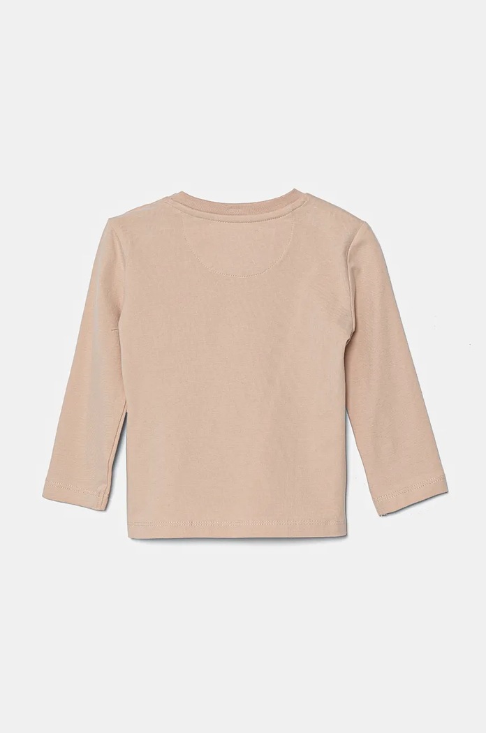 Calvin Klein Jeans longsleeve dziecięcy IN0IN00005.9BYH beżowy AW24