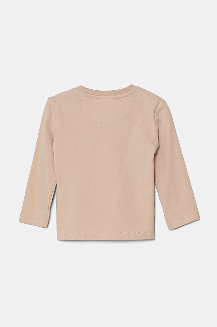 Calvin Klein Jeans longsleeve dziecięcy IN0IN00005.9BYH beżowy AW24