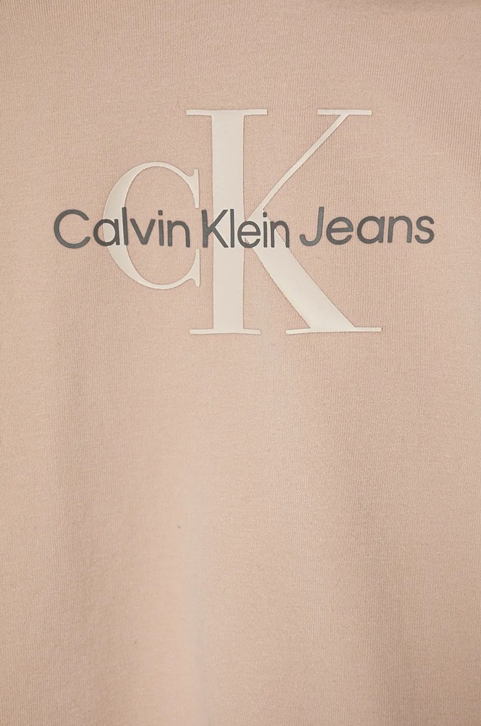 Chłopiec Calvin Klein Jeans longsleeve dziecięcy IN0IN00005.9BYH beżowy