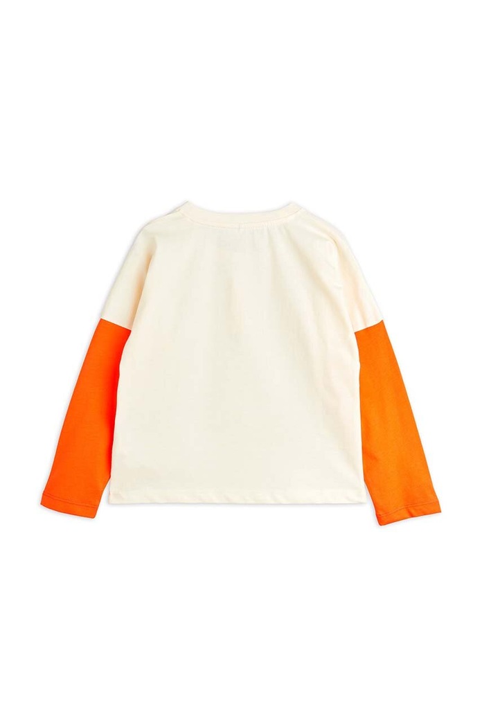 Mini Rodini Longsleeve bawełniany dziecięcy ABC 2472011711 biały AW24
