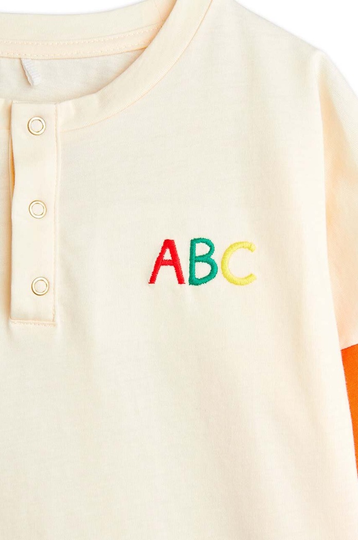 Chłopiec Mini Rodini Longsleeve bawełniany dziecięcy ABC 2472011711 biały