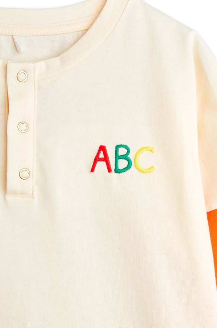 Chłopiec Mini Rodini Longsleeve bawełniany dziecięcy ABC 2472011711 biały