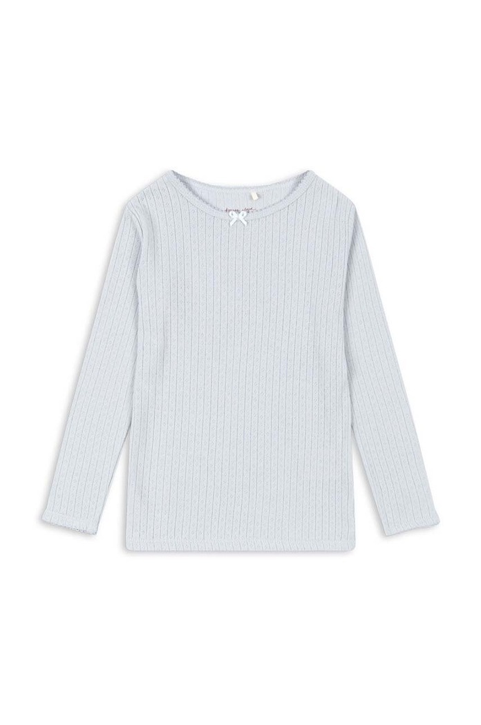 Konges Sløjd longsleeve bawełniany dziecięcy MINNIE BLOUSE GOTS bawełna niebieski KS101605